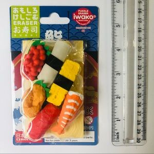 SUSHI (mini) erasers NWT